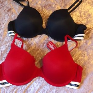 Two Tommy Hilfiger push up bras -Size 36C